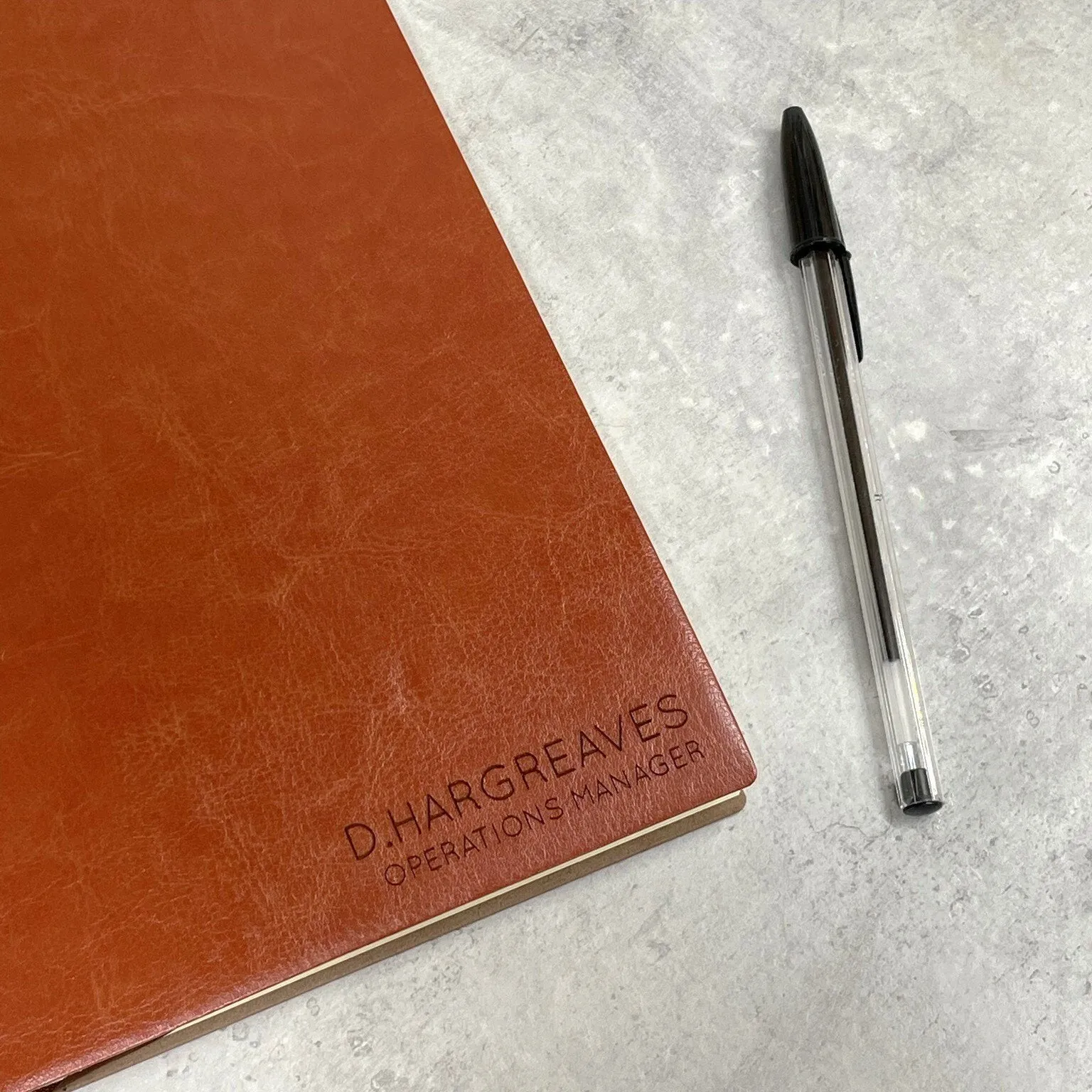 Personalised Leather A5 Lined Notebook