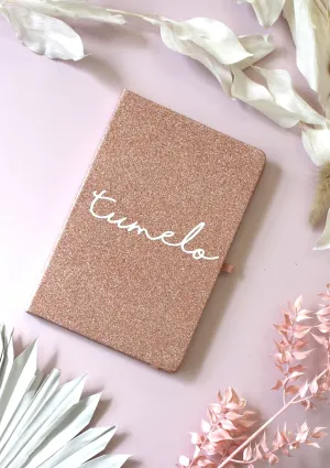 Personalized Glitter Bespoke Notebook and Pen Set