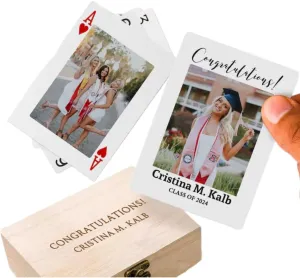 Personalized Graduation Playing Cards - College Gift Blank Cards, Grad Party Favor Guest Book, Playing Cards for Graduation, Class of 2025