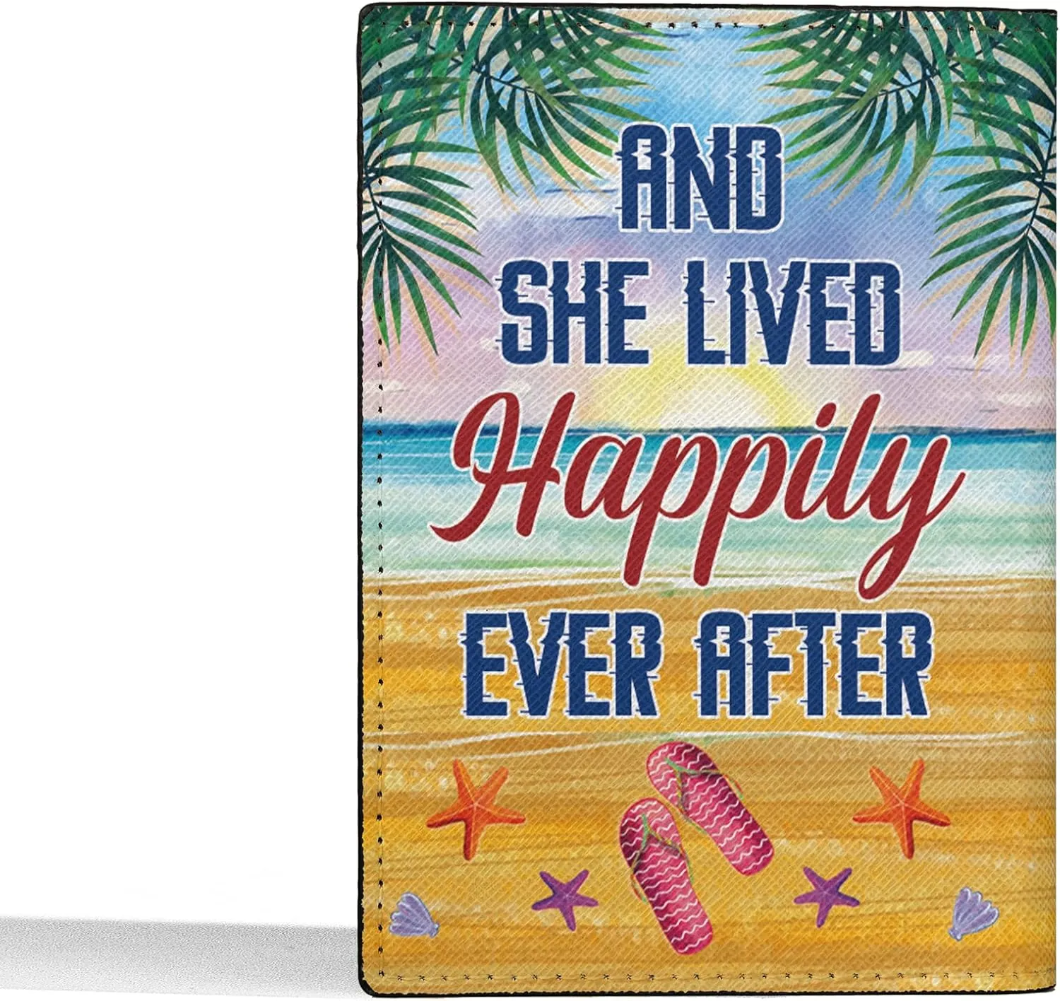 Personalized Name Beach Leather Passport Wallet Fun Unique Gift for Traveler Custom Travel Accessory Passport Holder Gift for Girl Traveling Lover 20