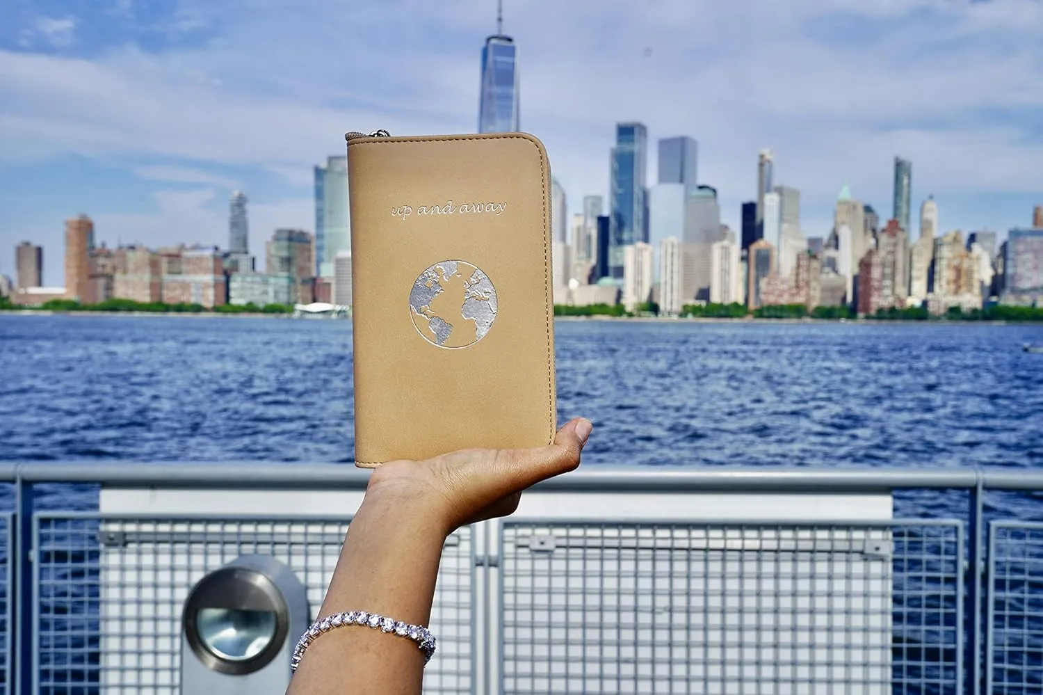 Phone Charging Passport Holder - Travel Wallet with Removable Power Bank holds money, cards, phone, travel docs- RFID Blocking - Compatible with All Phones - Travel Accessories