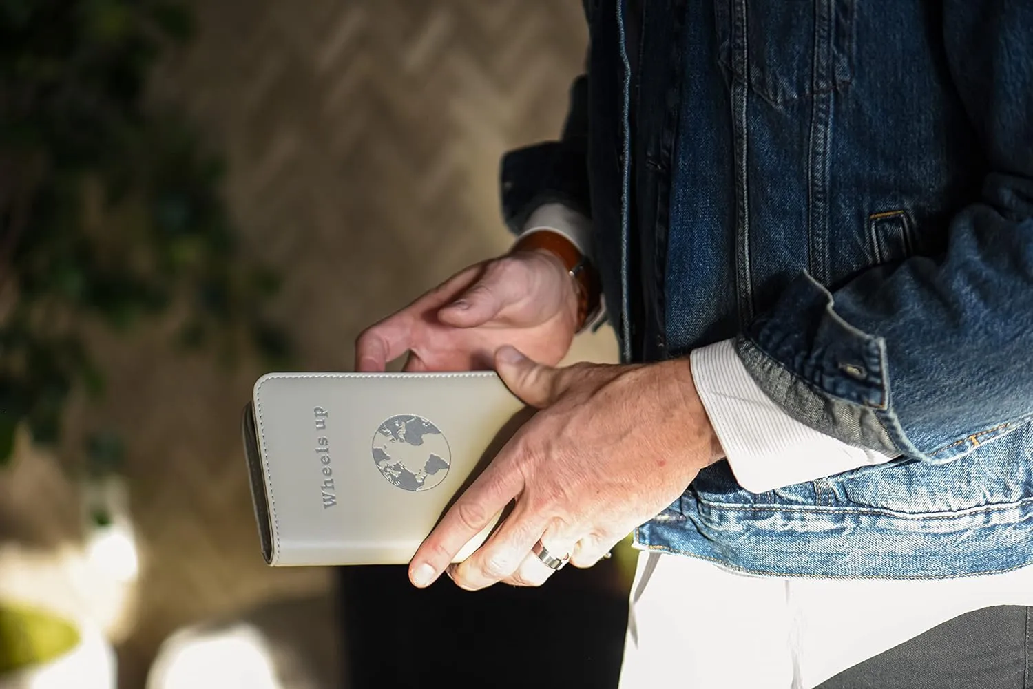 Phone Charging Passport Holder - Travel Wallet with Removable Power Bank holds money, cards, phone, travel docs- RFID Blocking - Compatible with All Phones - Travel Accessories