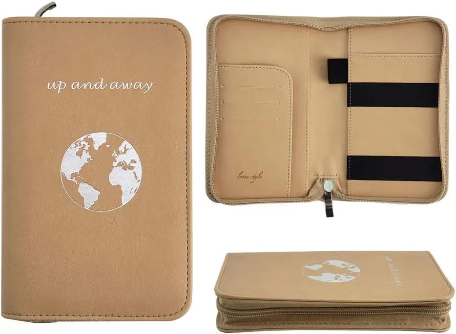 Phone Charging Passport Holder - Travel Wallet with Removable Power Bank holds money, cards, phone, travel docs- RFID Blocking - Compatible with All Phones - Travel Accessories
