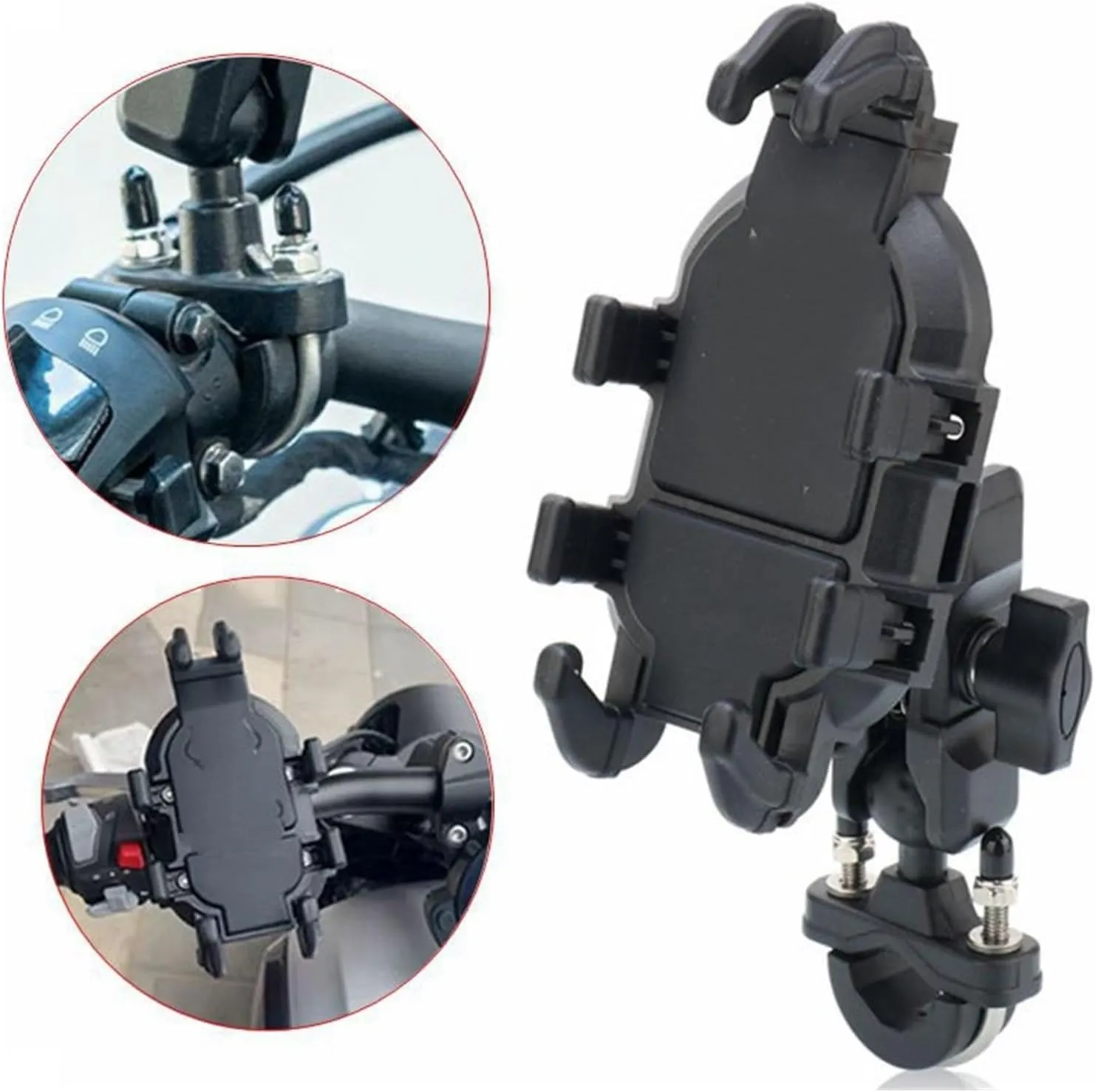 Phone Holder Navigation Bracket Motorcycle for T-MAX 500 530 560 Navigation Bracket Universal Motorcycle GPS Navigation Frame Mobile Phone Mount Bracket(A)