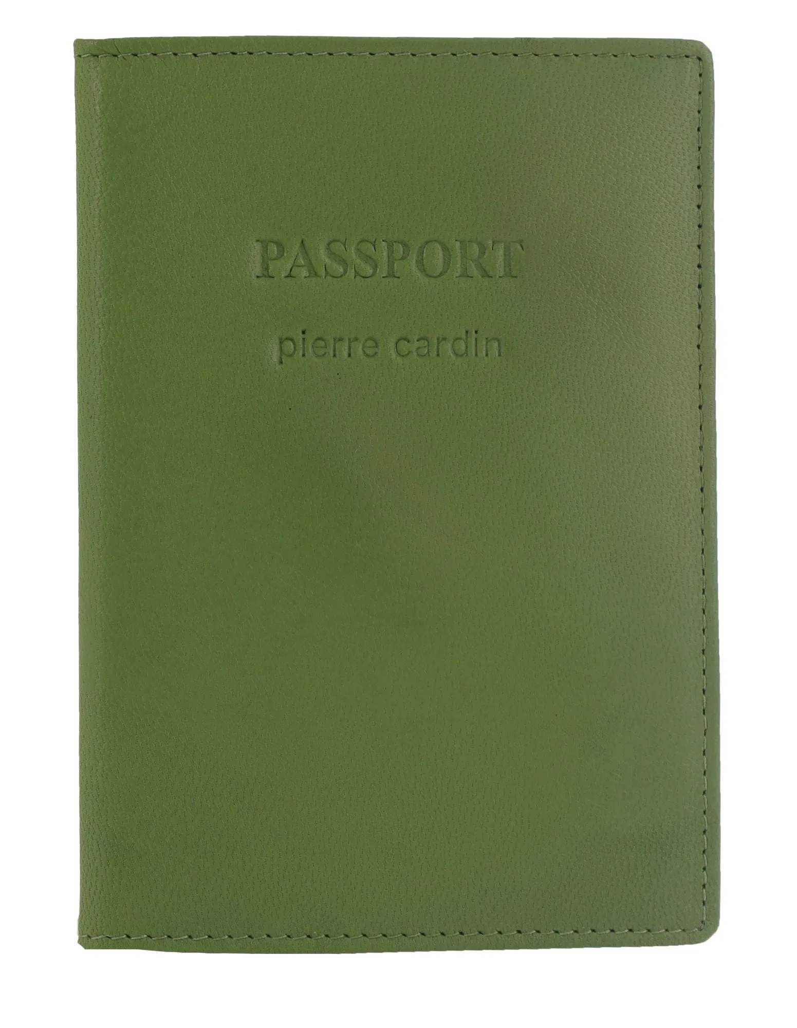 Pierre Cardin Leather Passport Wallet Cover in Leaf