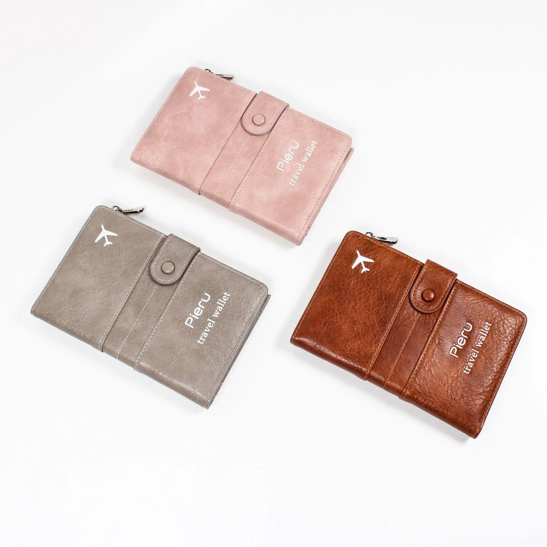 PIERU RFID Passport Holder – Unisex Anti-Theft PU Travel Wallet