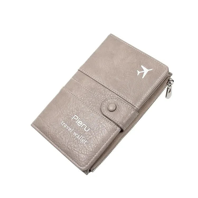 PIERU RFID Passport Holder – Unisex Anti-Theft PU Travel Wallet