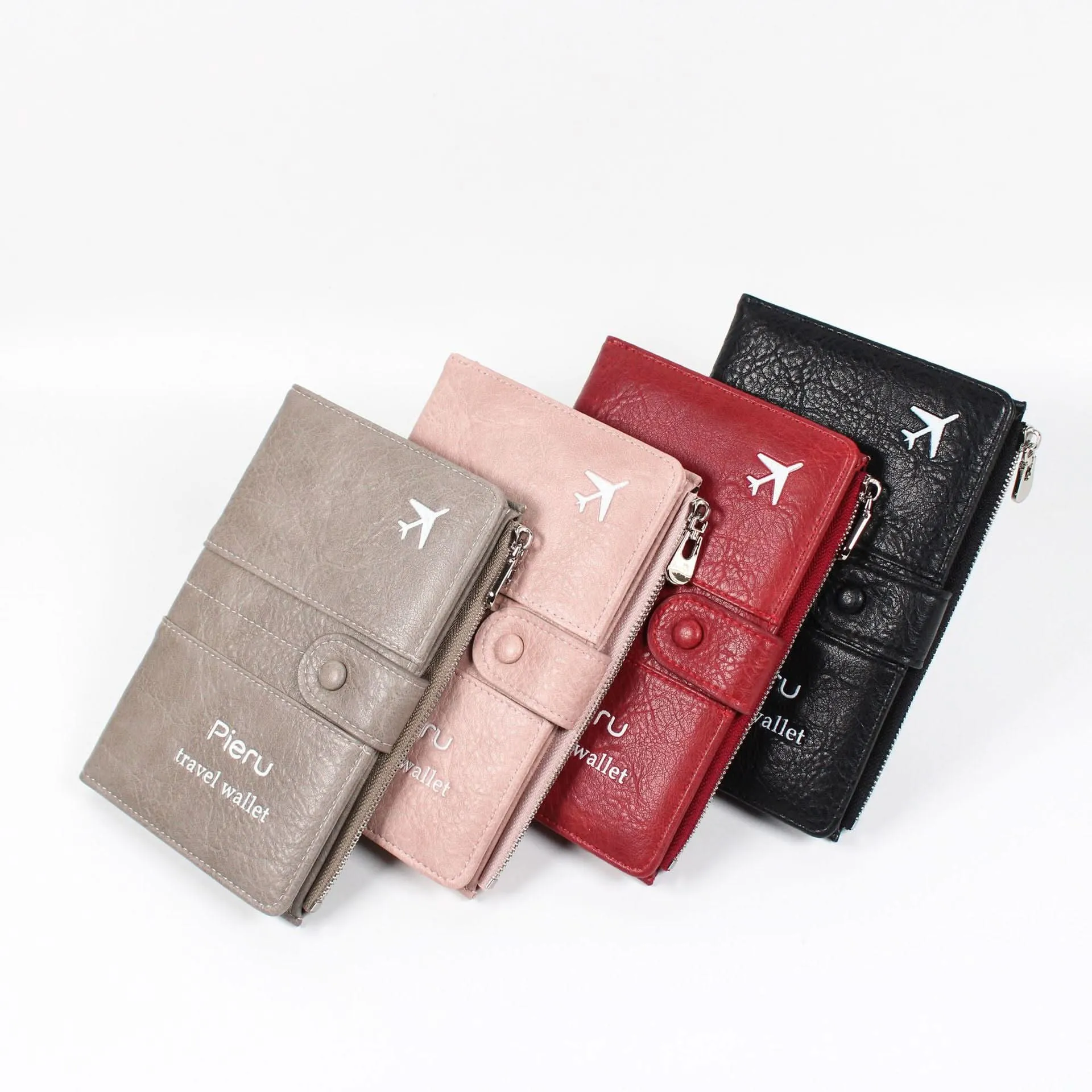 PIERU RFID Passport Holder – Unisex Anti-Theft PU Travel Wallet
