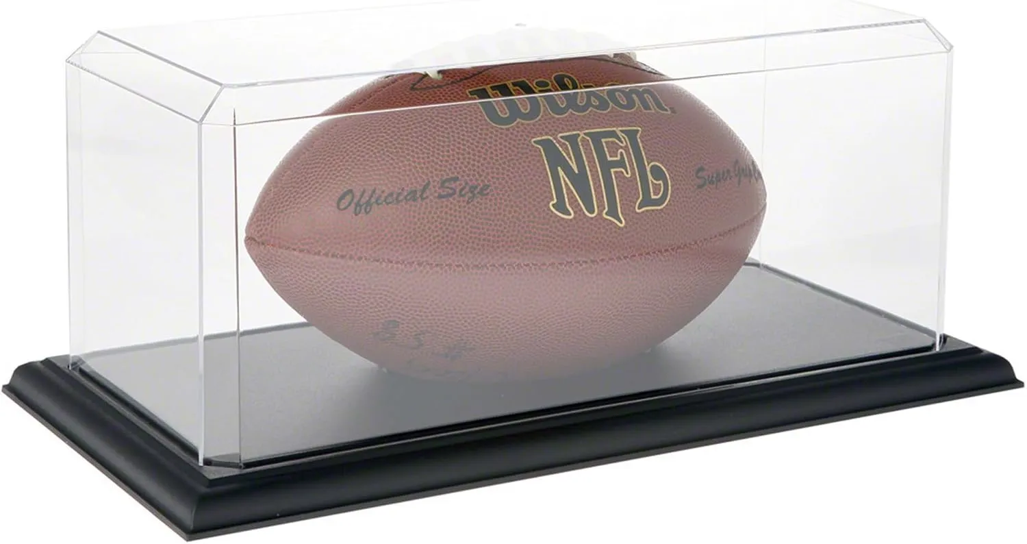 Pioneer Plastics 576CPBASE-UV Clear Plastic Football Display Case (UV Resistant), 15.5" W x 7" D x 6" H
