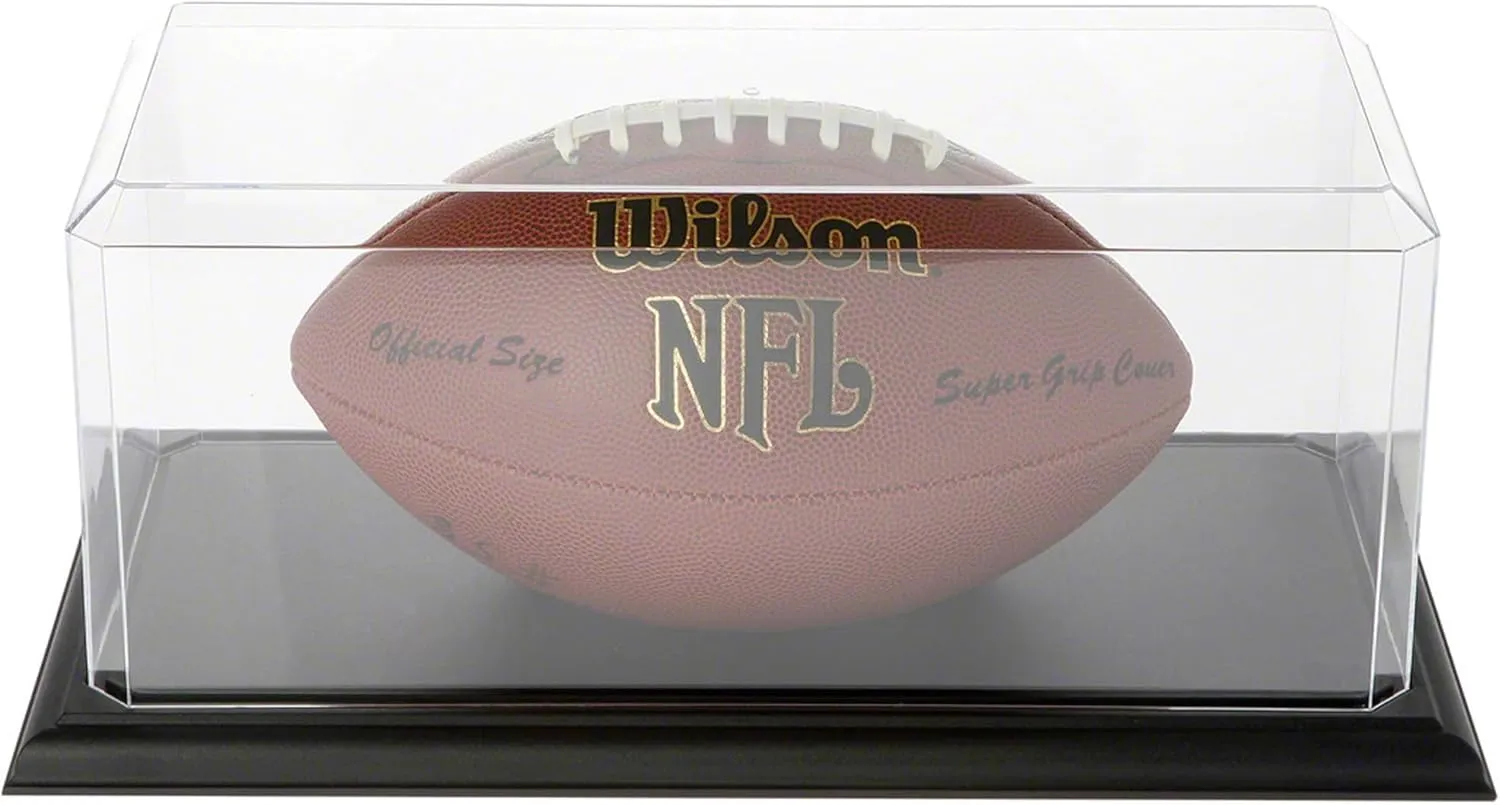 Pioneer Plastics 576CPBASE-UV Clear Plastic Football Display Case (UV Resistant), 15.5" W x 7" D x 6" H