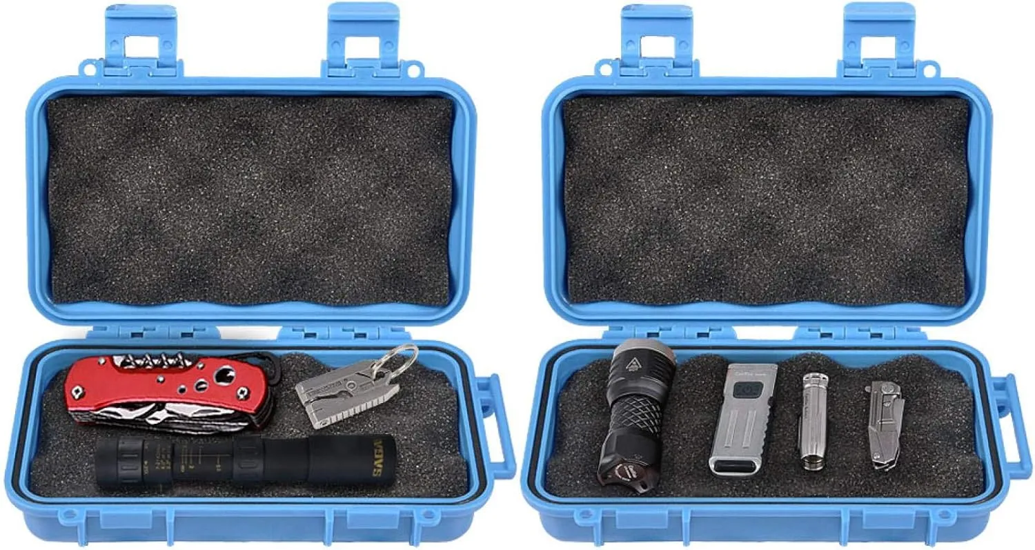 Plastic Storage Case, Dry Storage Box, 2 U‑Shape Buckle Portable Storage Case Waterproof for Camping Fishing