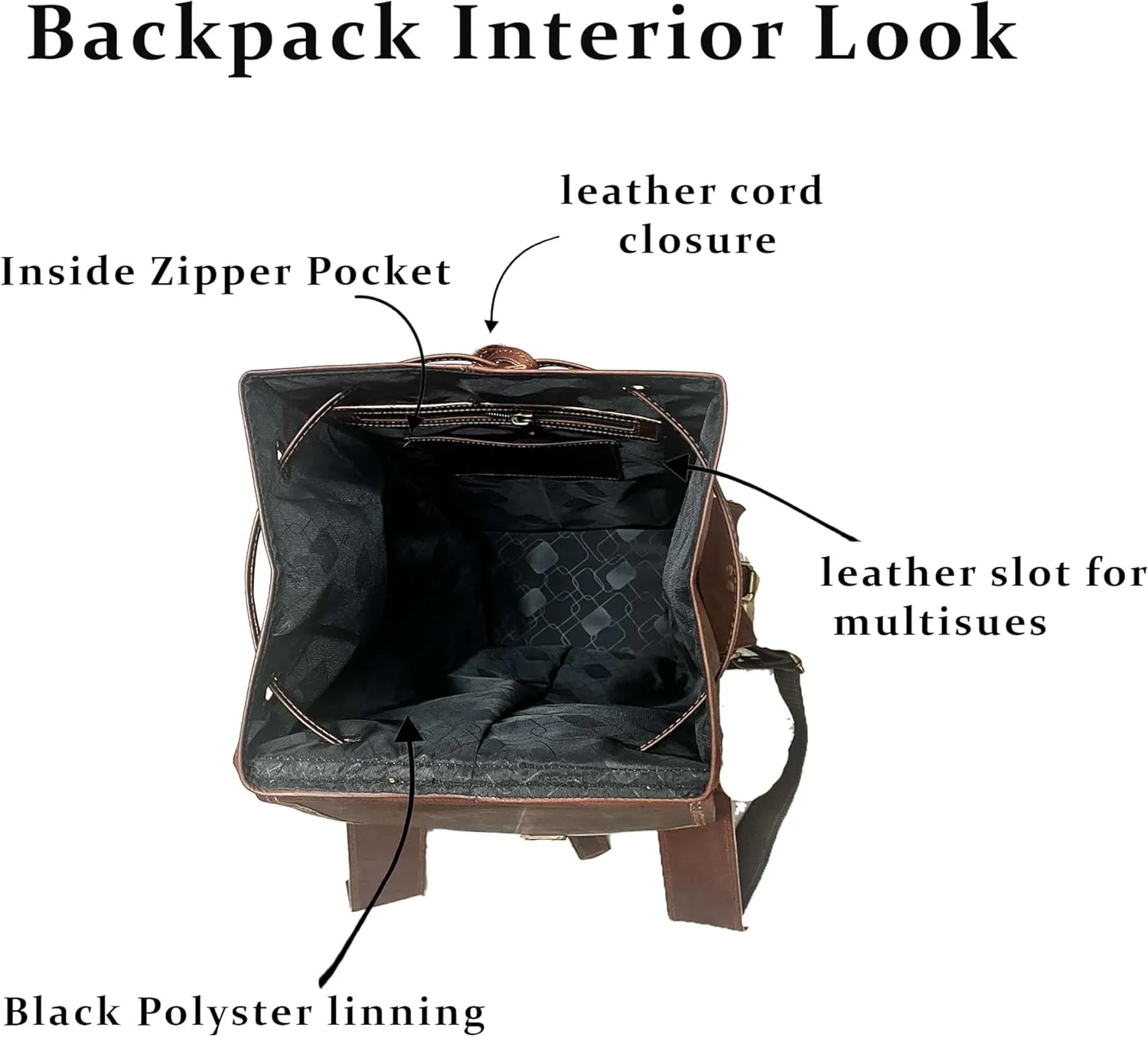 PLW 16" Inch Brown Leather Backpack | Handmade Vintage Laptop Rucksack for Men & Women | Adjustable Camping Travel Bag
