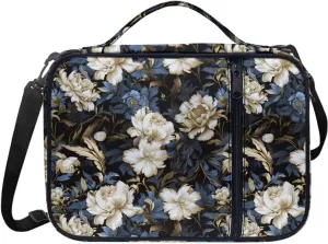 Polyester Bible Cover-Large Bible Cases for Women-Bible Bag Bible Book Cover with Shoulder Strap Zippered Pocket