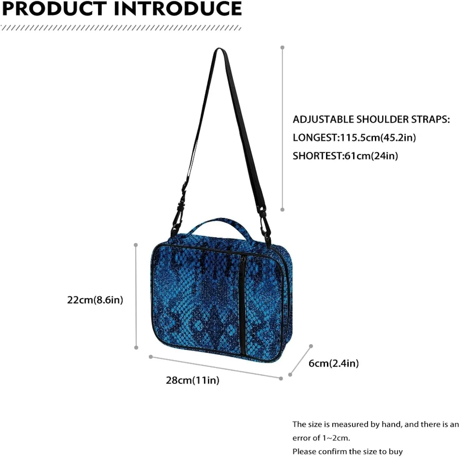 Polyester Bible Cover-Large Bible Cases for Women-Bible Bag Bible Book Cover with Shoulder Strap Zippered Pocket