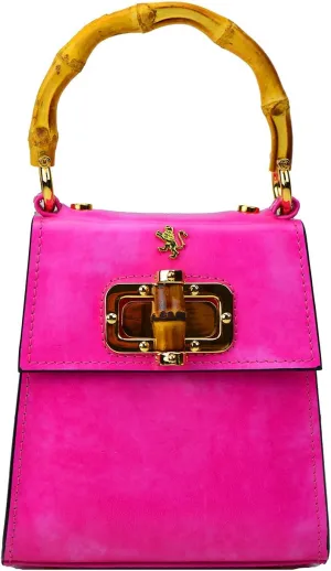 Pratesi Leather, Leather Bag for Woman Castalia R298/22 in cow leather - Castalia R298/22 Fuchsia