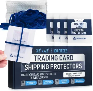 Premium Bundle Trading Card Shipping Protector with Rubber Bands | Graded Cards Protectors, Sports Trading Card Shipping Supplies Packaging, TCG Baseball Cards Shippings Shield.