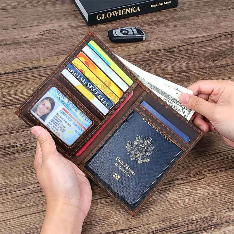 Premium Leather RFID Passport Wallet NZ | Secure Your Travel Essentials