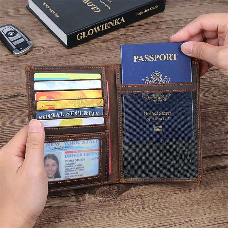 Premium Leather RFID Passport Wallet NZ | Secure Your Travel Essentials