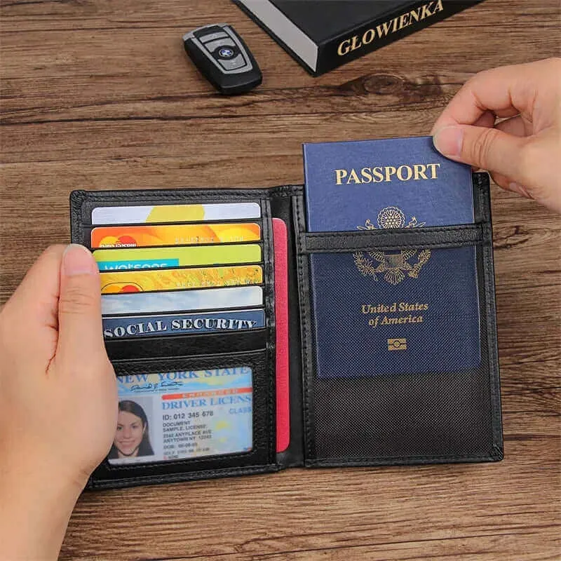 Premium Leather RFID Passport Wallet NZ | Secure Your Travel Essentials