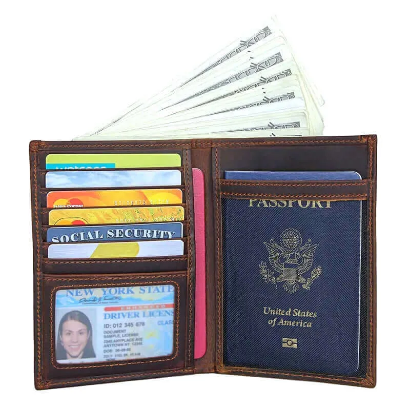 Premium Leather RFID Passport Wallet NZ | Secure Your Travel Essentials
