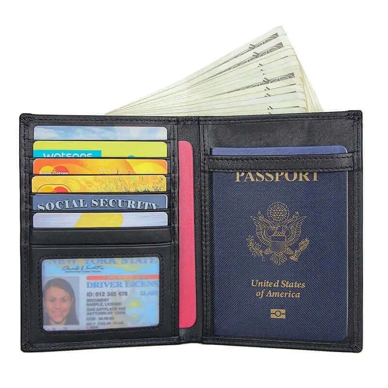 Premium Leather RFID Passport Wallet NZ | Secure Your Travel Essentials