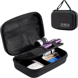 ProCase Diabetic Supplies Hard Travel Case, Diabetes Storage Bag for Glucose Meter, Insulin Pen, Blood Sugar Test Strips, Syringe, Needles and More Kits, Diabetic Care Kits Organizer Holder -Black
