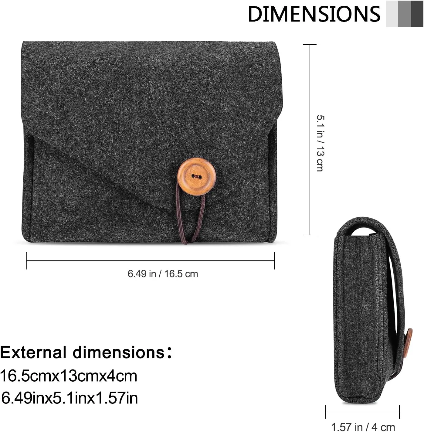 ProCase MacBook Power Adapter Case Storage Bag, Felt Portable Electronics Accessories Organizer Pouch for MacBook Pro Air Laptop Power Supply Magic Mouse Charger Cable Hard Drive Power Bank