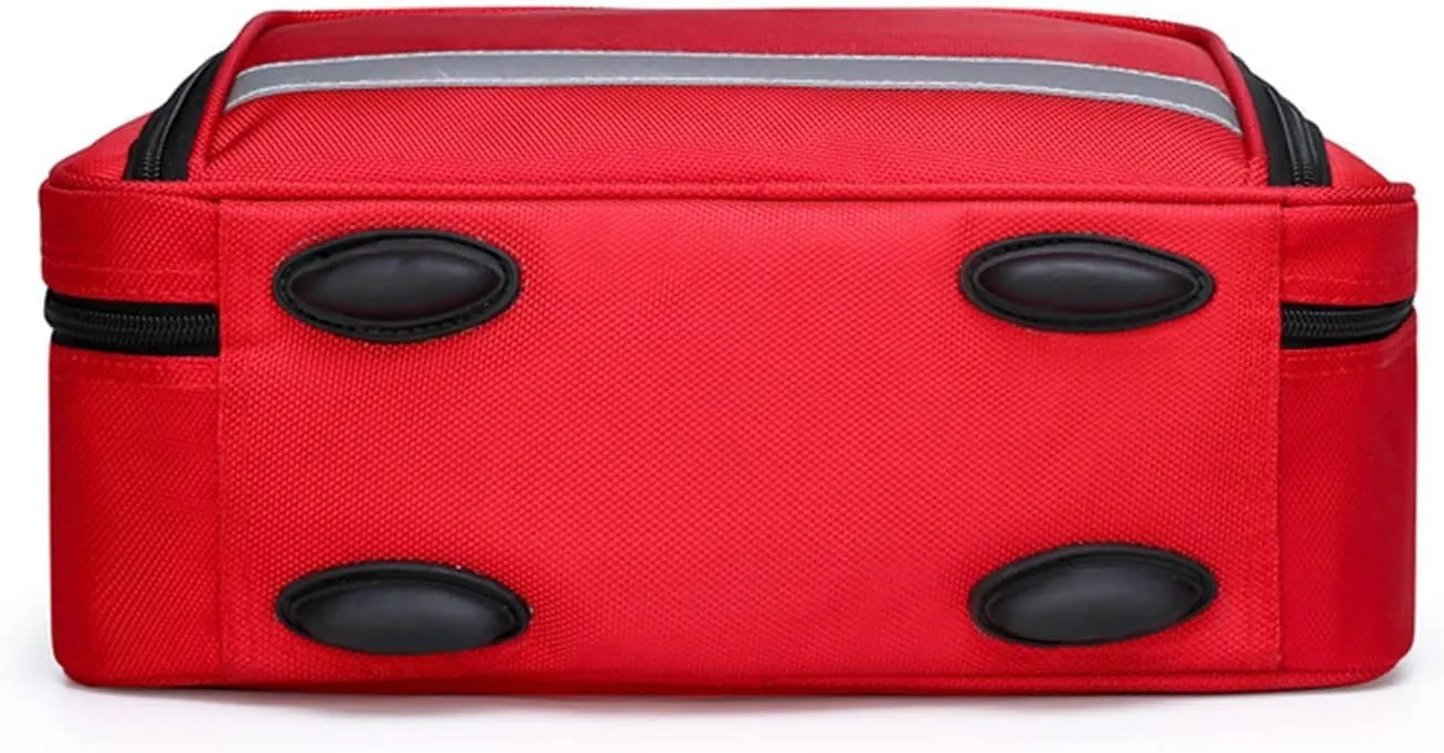 Professional Empty First Responder Bag Emergency Shoulder Bag Empty, Trauma First Aid Kits Storage Bag (Bag Only)(Red)