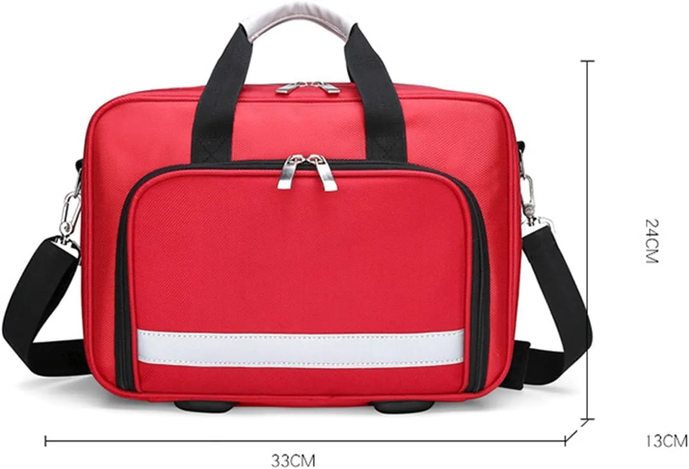 Professional Empty First Responder Bag Emergency Shoulder Bag Empty, Trauma First Aid Kits Storage Bag (Bag Only)(Red)