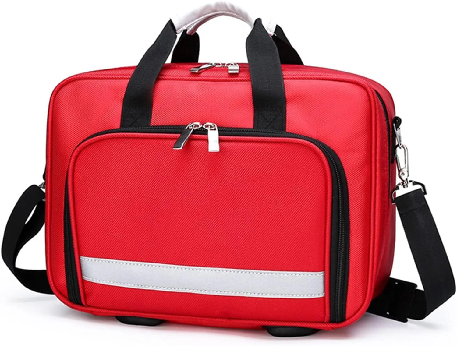 Professional Empty First Responder Bag Emergency Shoulder Bag Empty, Trauma First Aid Kits Storage Bag (Bag Only)(Red)