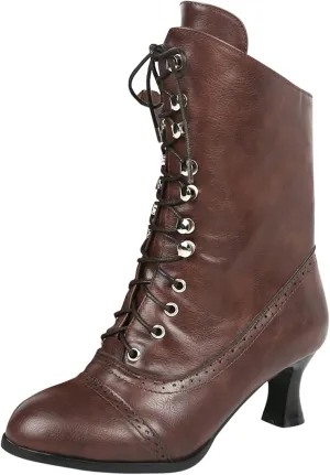 Pumps Kitten Heel Bootie Women'S Ankle Bootie Boot Peep Toe Booties Women Slip On Leather Formal Dress Shoes Pu Leather Lace-Up Boots Side Zip