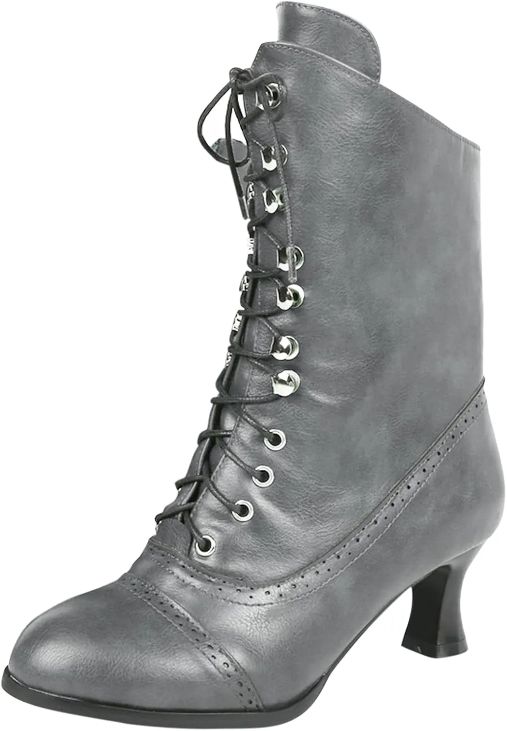 Pumps Kitten Heel Bootie Women'S Ankle Bootie Boot Peep Toe Booties Women Slip On Leather Formal Dress Shoes Pu Leather Lace-Up Boots Side Zip