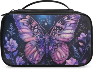 Purple Butterfly Makeup Bag Womens Toiletry Bags for Traveling Makeup Bag Womens Makeup Bags Lightweight Makeup Artist Organizer Bag Comfort,Softness,Water-Resistant