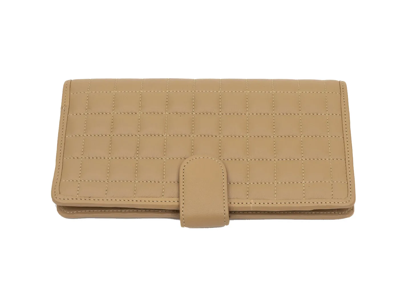 Quilted Checks Passport Wallet