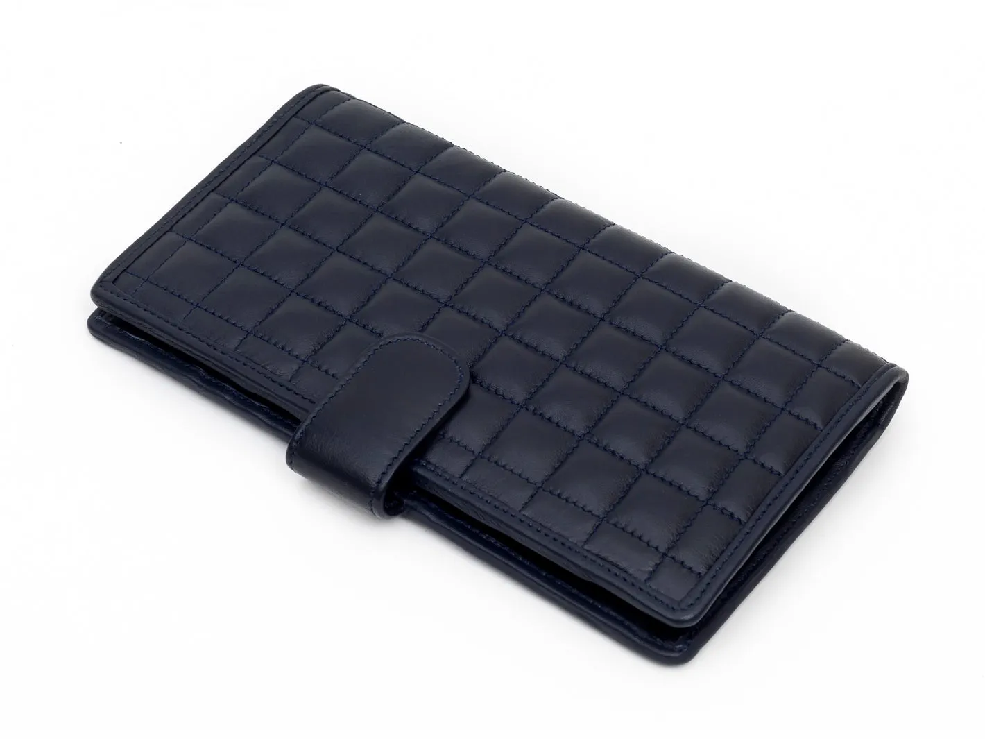 Quilted Checks Passport Wallet