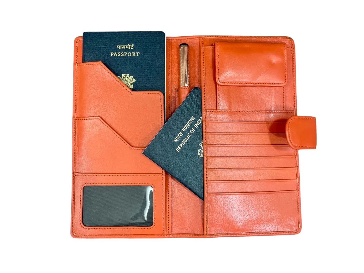 Quilted Checks Passport Wallet