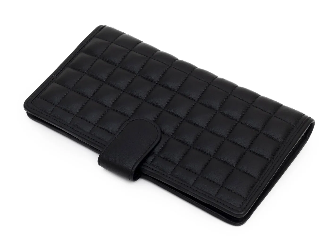 Quilted Checks Passport Wallet