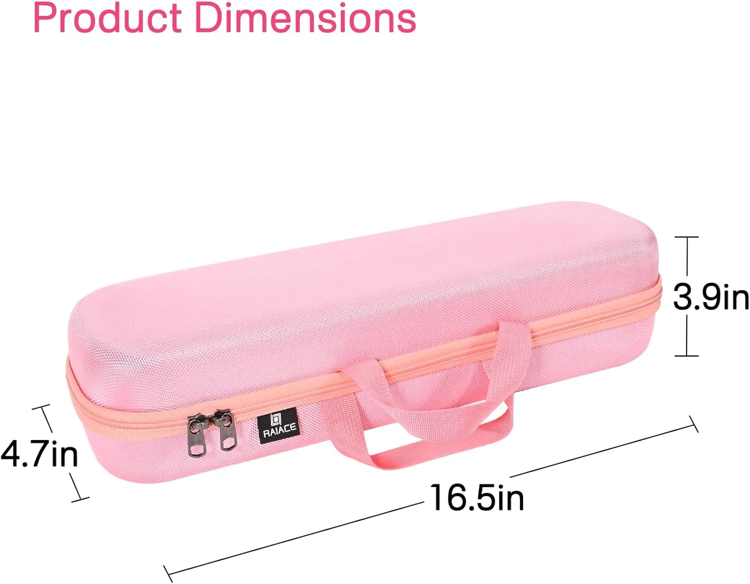 RAIACE Hard Carrying Case Compatible with Dyson airstrait Straightener, Travel Storage Bag. (for Sale is case only) - Pink