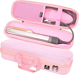 RAIACE Hard Carrying Case Compatible with Dyson airstrait Straightener, Travel Storage Bag. (for Sale is case only) - Pink