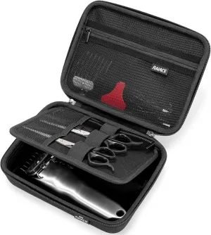 RAIACE Hard Storage Case Compatible with Hair Clippers, Protective Carrying Bag for Hatteker/Oneisal Razor Guard Grooming Kits. (case only)-Black