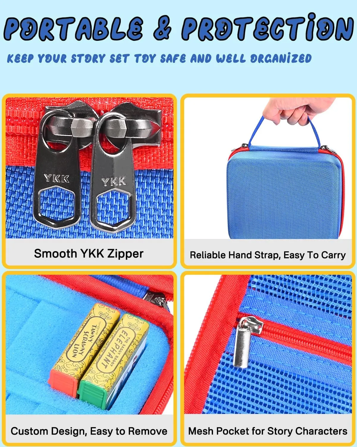 RAIACE Hard Travel Case Compatible with Little Tikes for Story Dream Machine Books Starter Set, Travel Storage Hard Bag.(Case Only!) - Blue