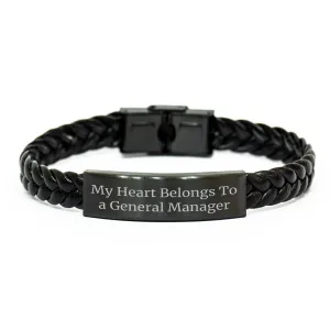 Rapid issue resolution Friends, from Manager' Bracelet Funny To Him Men, Unique Family 'My Gifts General Interlaced and Gifts Gifts, General Ending soon A Graduation Leather for Heart Belongs for Manager