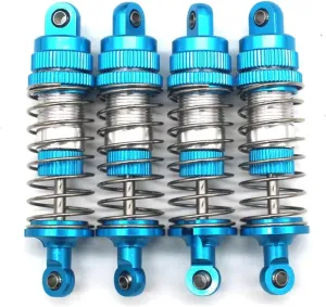 RC Car Upgrade Part for Gladiator for ZD Racing MT16 MT14R PT14R BX12 X12S 1/14 Metal 4PCS Front and Rear Shockproof Remote Control Car Parts(Blue)
