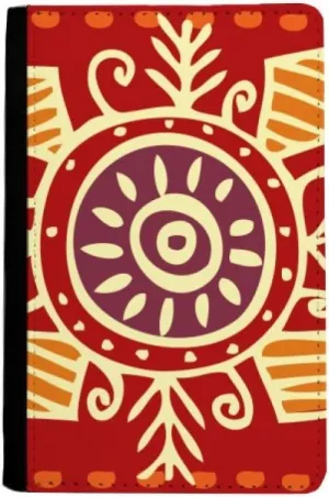Red Eyes Mexico Totems Ancient Civilization Passport Holder Notecase Burse Wallet Cover Card Purse