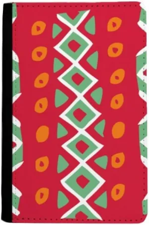 Red Mexico Totems Ancient Civilization Drawing Passport Holder Notecase Burse Wallet Cover Card Purse