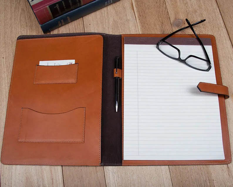 Refillable Leather Writing Portfolio