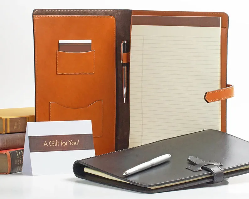 Refillable Leather Writing Portfolio