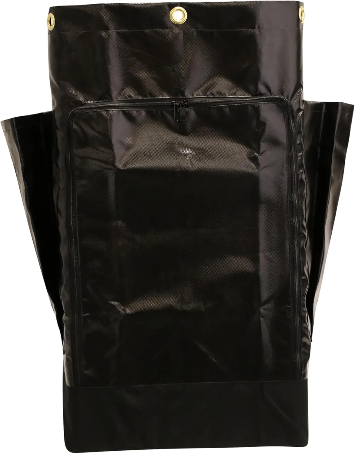 Replacement Housekeeping/GRA/Janitorial Cart Bag with Front Zipper Opening and Side Pockets, Black