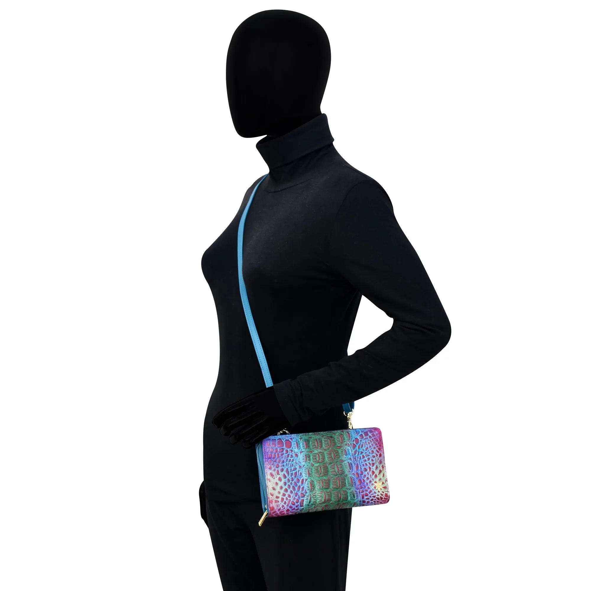 RFID Blocking Organizer Wallet Crossbody - 1149
