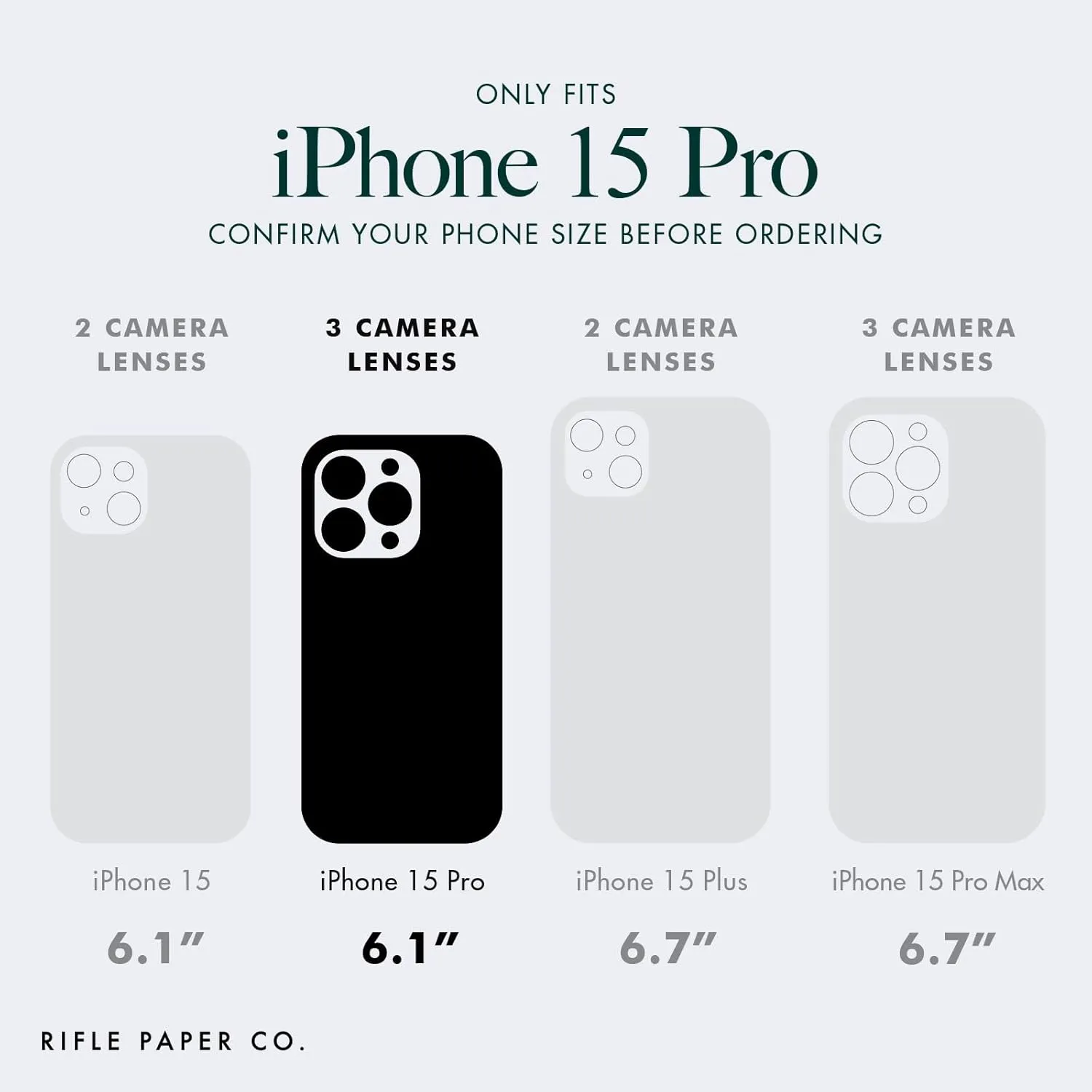 Rifle Paper Co. iPhone 15 Pro Case [Compatible with MagSafe] [12ft Drop Protection] Cute iPhone Case 6.1" with Floral Pattern, Anti-Scratch Tech, Shockproof Material, Slim Fit - Pastel Marguerite